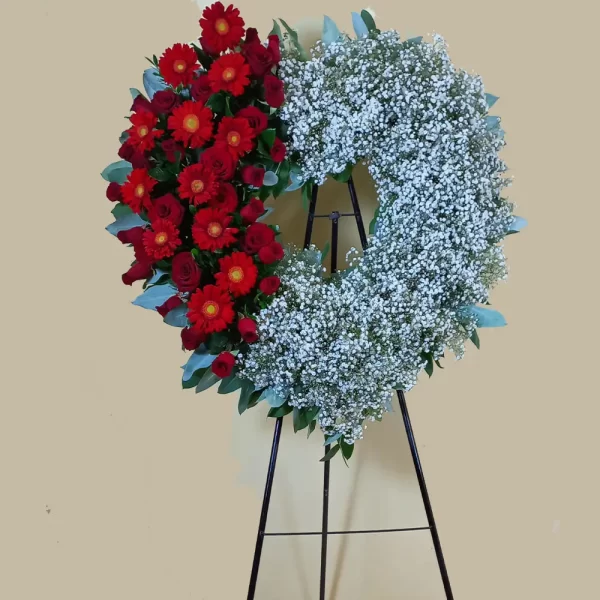 corona fúnebre corazon