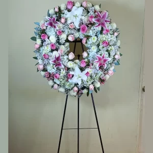 corona de flores para mujer