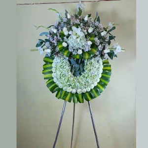 coronas para funeral de rosas
