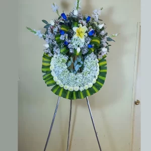 coronas para velorios con flores