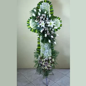 Cruz de flores para velorio